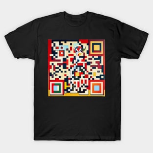 RickRoll QR Code Abstract Painting T-Shirt